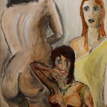 Drei Frauen 1996 (Acryl auf Sperrholz, 150x125 cm)