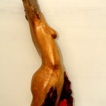 Flammenkleid (Holz, Glas, 28x77x24 cm)